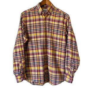 Southern Proper Men's Yellow & Red Plaid The Traditional Fit Flannel - Small